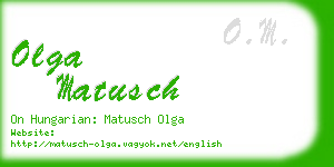 olga matusch business card